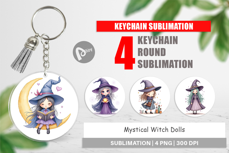 Keychain Mystical Witch Dolls