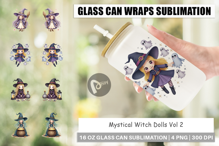 Glass Can Mystical Witch Dolls