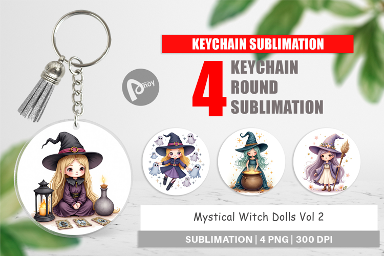 Keychain Mystical Witch Dolls