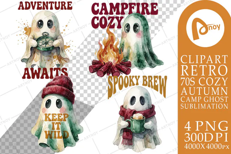 Woodland Campfire Ghosts Sublimation
