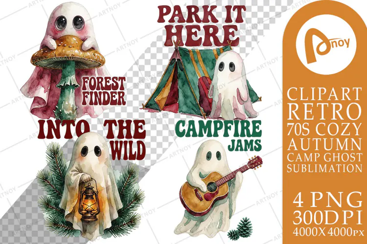 Woodland Campfire Ghosts Sublimation