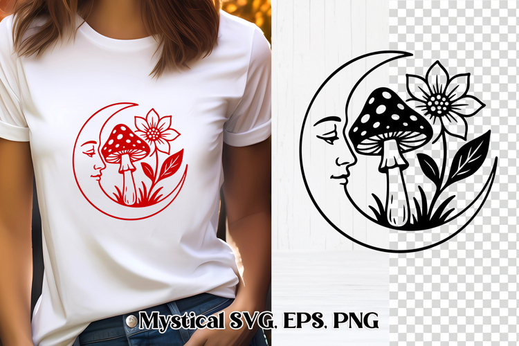 Mystical mushroom SVG | Mystical SVG | Floral SVG