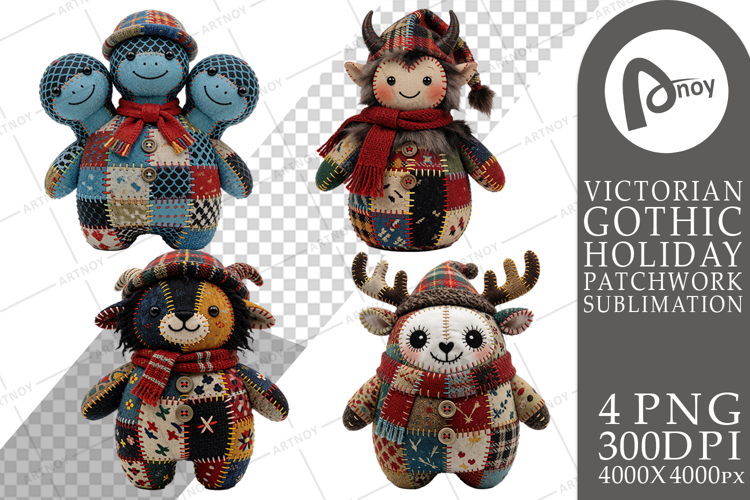 Winter Cryptid Plushies Sublimation