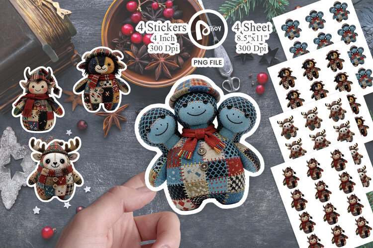 Mythic Winter Cryptid Plushies Sticker example image 1
