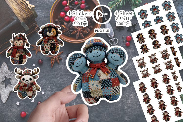 Mythic Winter Cryptid Plushies Sticker