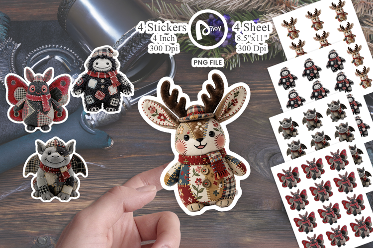Mythic Winter Cryptid Plushies Sticker