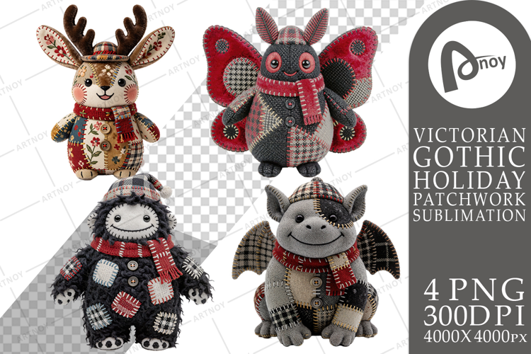 Winter Cryptid Plushies Sublimation
