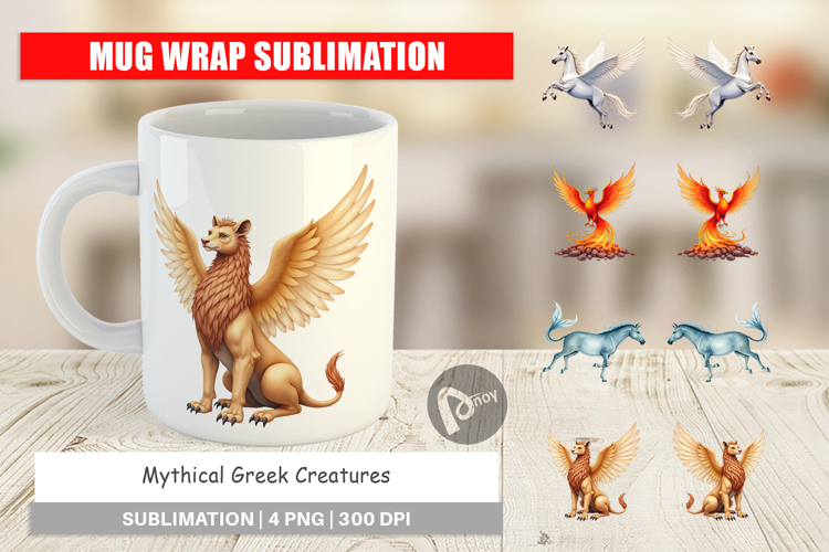 Greek Creatures Mug Wrap