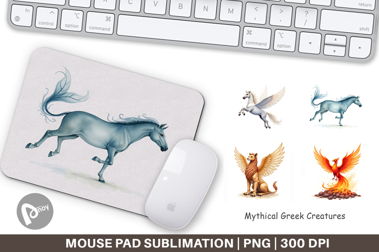 Greek Creatures Mouse Pad