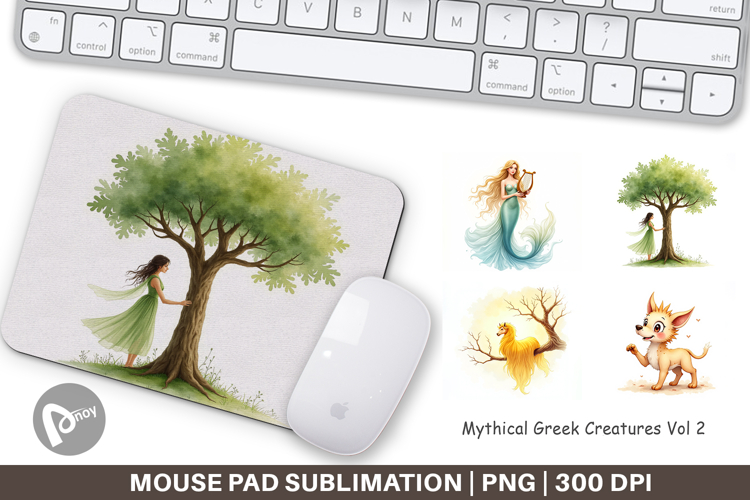 Greek Creatures Mouse Pad