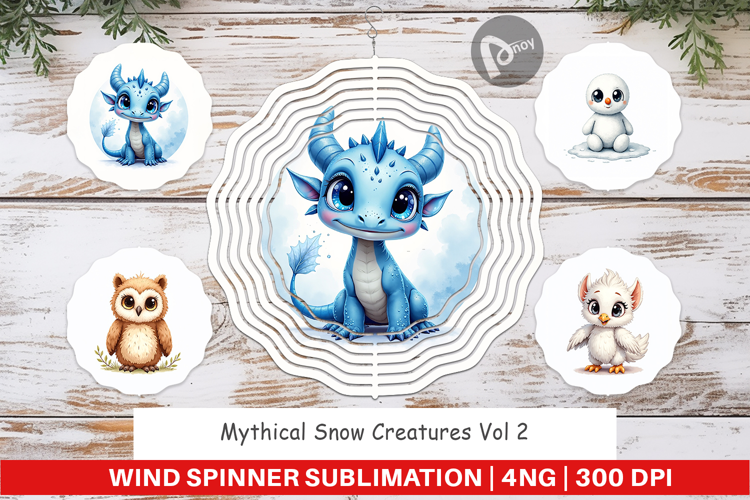 Mythical Snow Creatures Wind Spinner