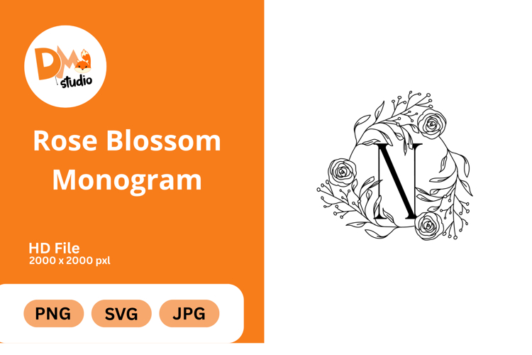 Rose Blossom Monogram