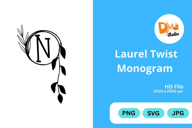 Laurel Twist Monogram