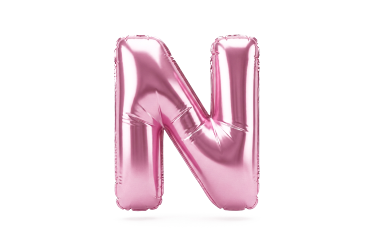 Pink Metallic Letter N Foil Balloon Party Decoration