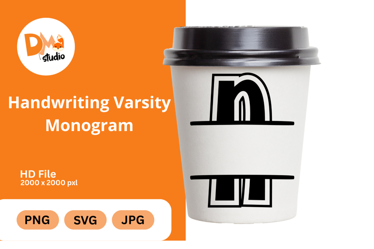 Handwriting Varsity Monogram