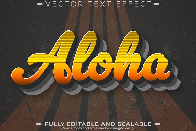 Editable text effect template font style customizable