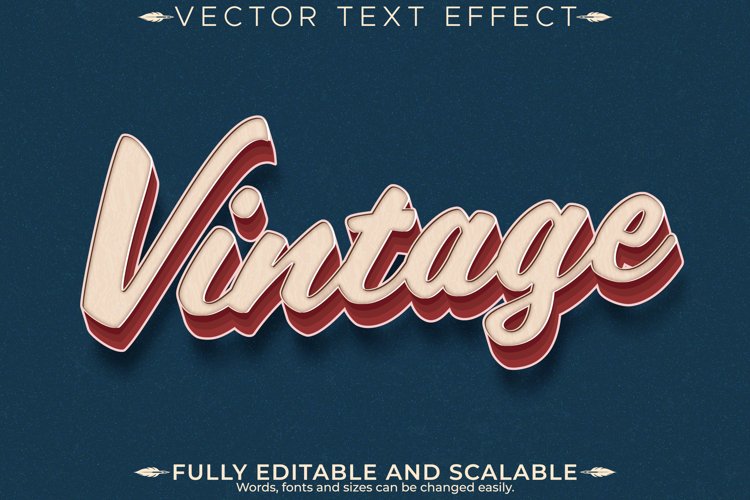 Editable text effect template font style customizable