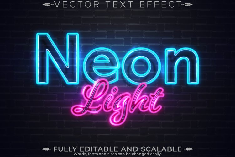 Editable text effect template font style customizable