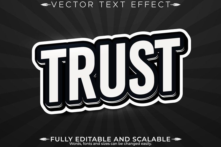 Editable text effect template font style customizable