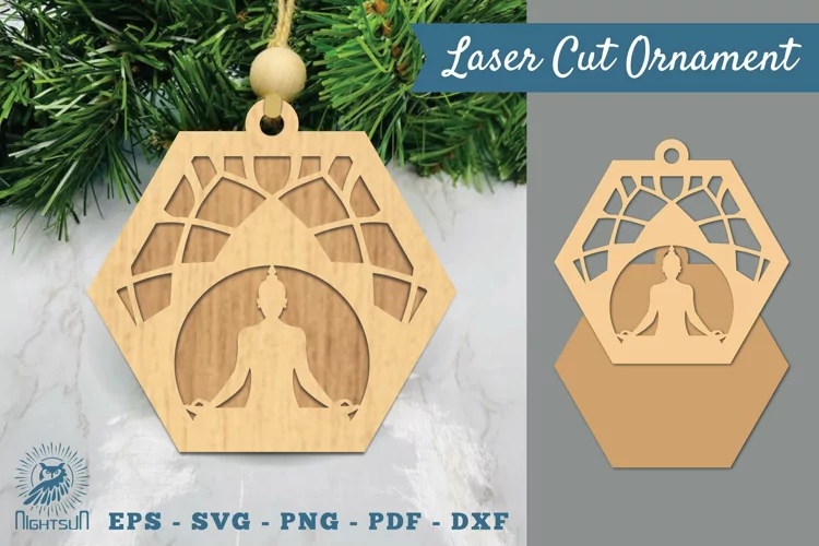 Namaste Laser Cut Ornament SVG 2
