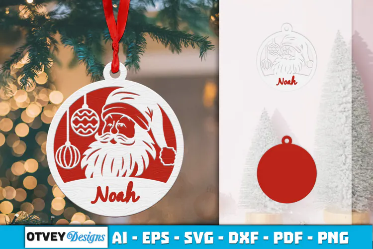 Name Christmas Ornaments Lasercut