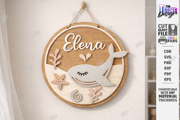 3D Kids Room Name Sign Laser Cut | Nursery Wall Decor | CNC