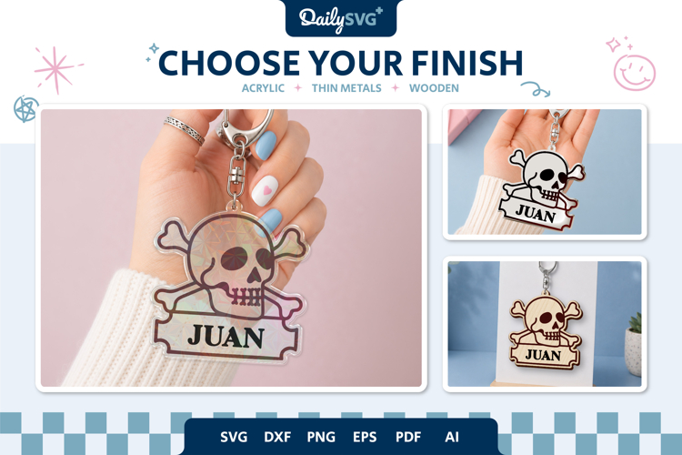 Halloween Skull Keychain