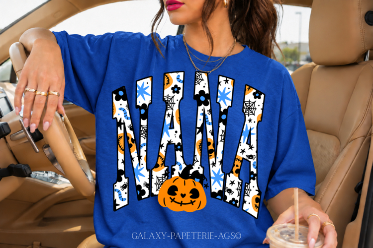 Nana PNG | Cute Pumpkin Halloween Shirt Design