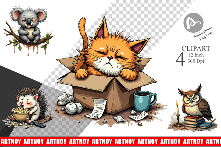 Nap Chaos Critters Clipart