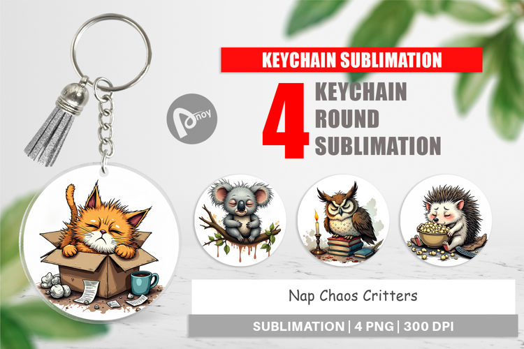 Keychain Nap Chaos Critters