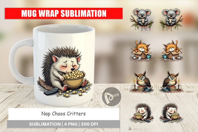 Mug Wrap Nap Chaos Critters