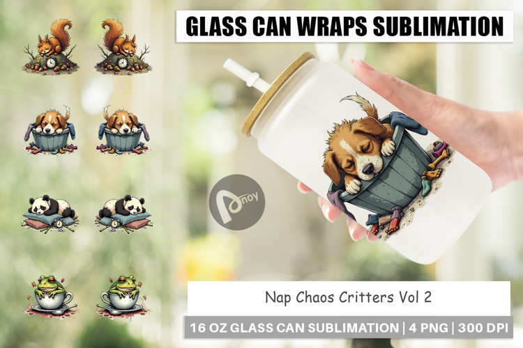 Glass Can Nap Chaos Critters