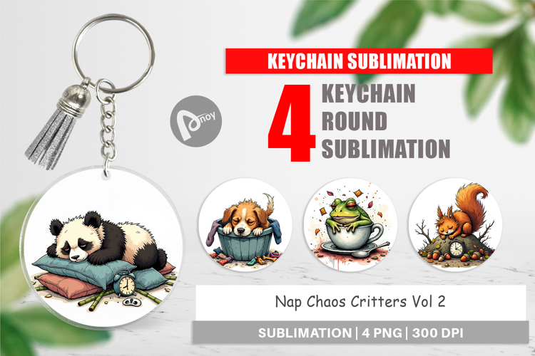 Keychain Nap Chaos Critters