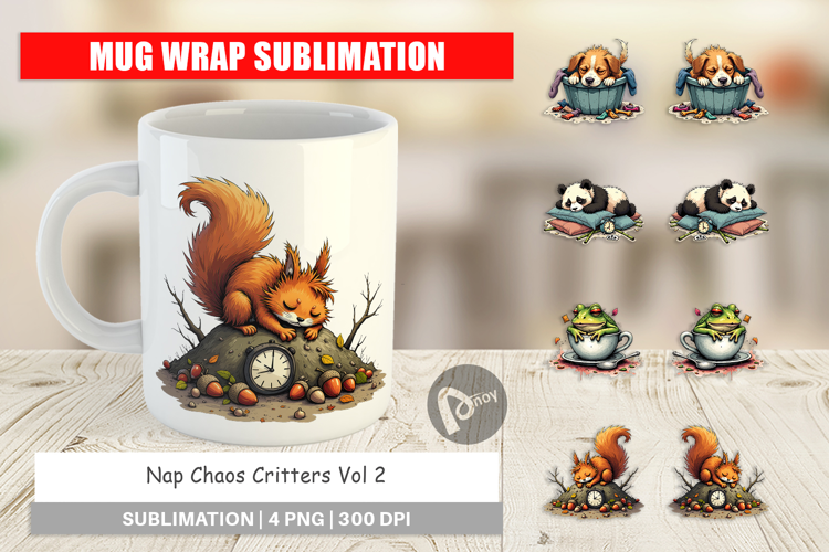 Mug Wrap Nap Chaos Critters