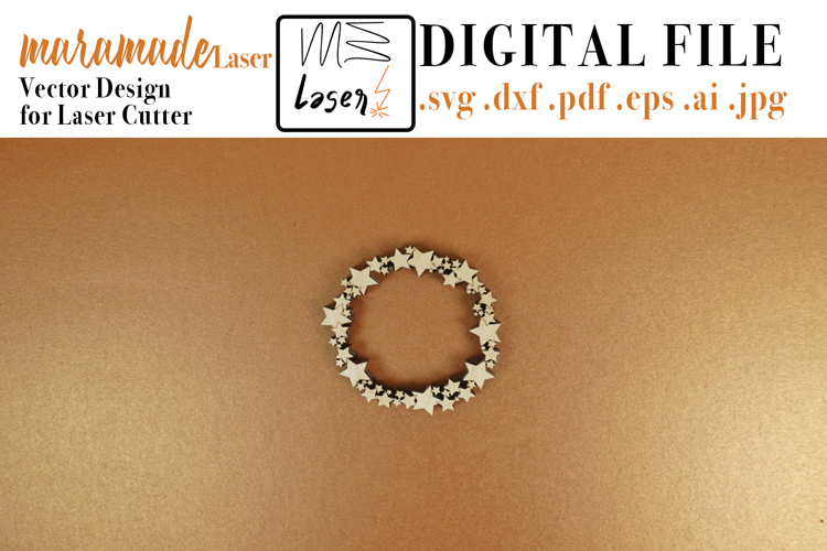 Napkin Holder Christmas Fuzzy Vector File for Laser Cutter.