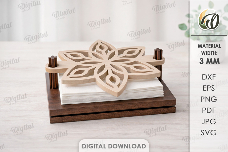 Napkin Holder Laser Cut. Kitchen Table Decor SVG