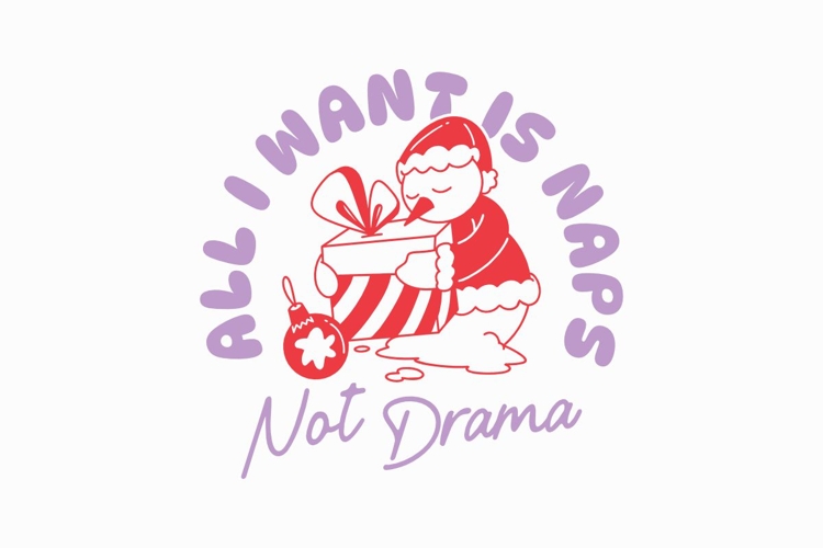 All I Want Is Naps Not Drama Naughty Christmas T-shirt