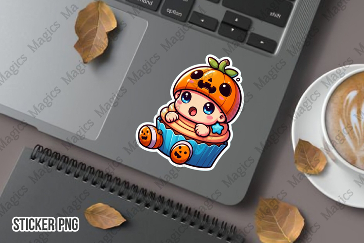 Adorable Baby Dressed as a Jack Sublimation Sticker