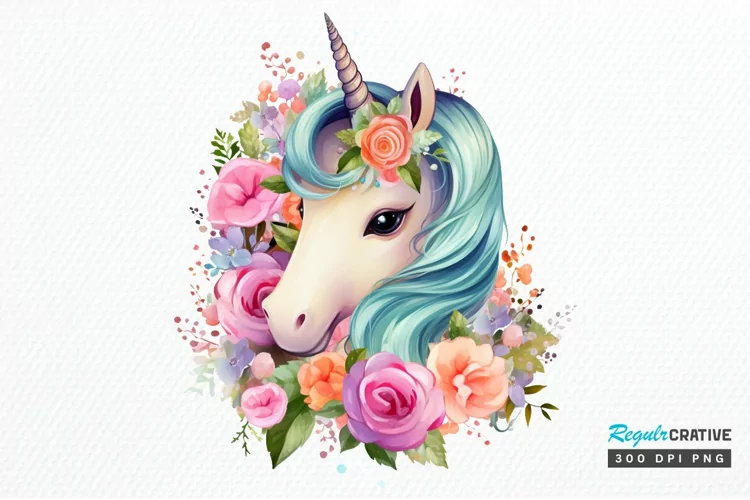 Number Unicorn Birthday PNG Clipart