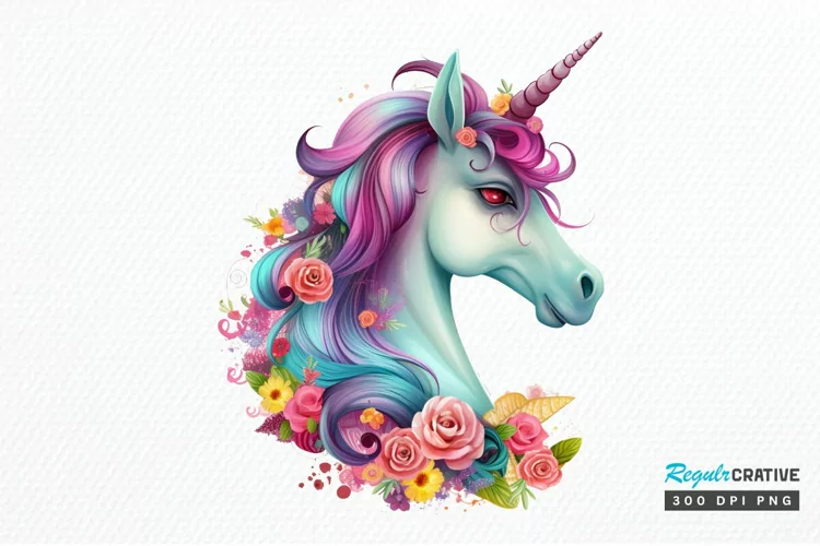 Number Unicorn Birthday PNG Clipart