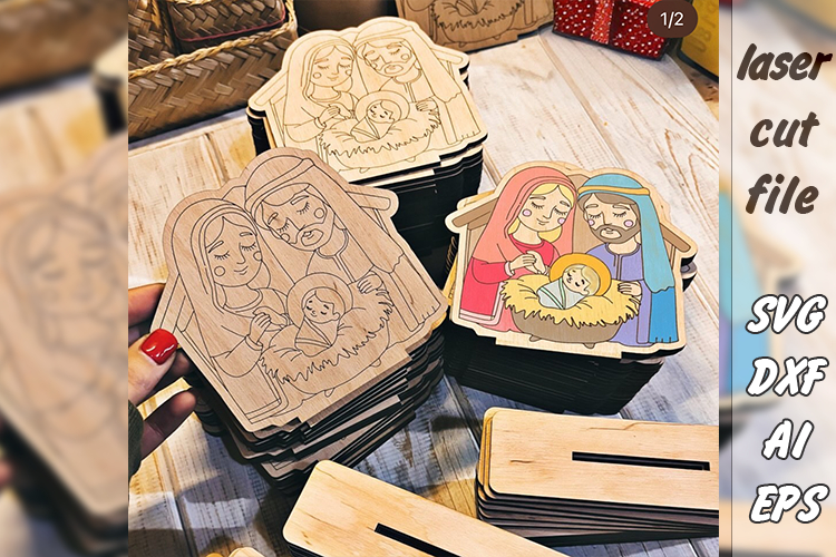 Nativity |Christmas|DIY paint kit|Laser Cut |SVG