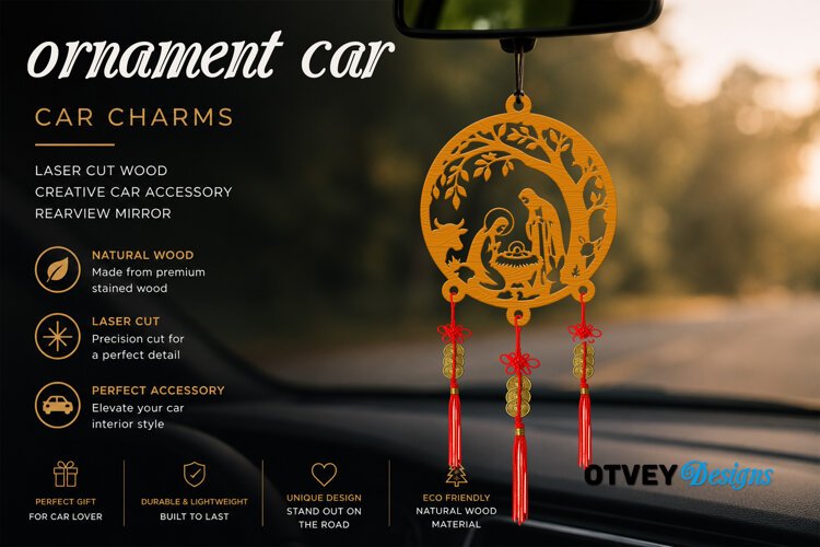 Nativity Car Charms laser Cut example image 1