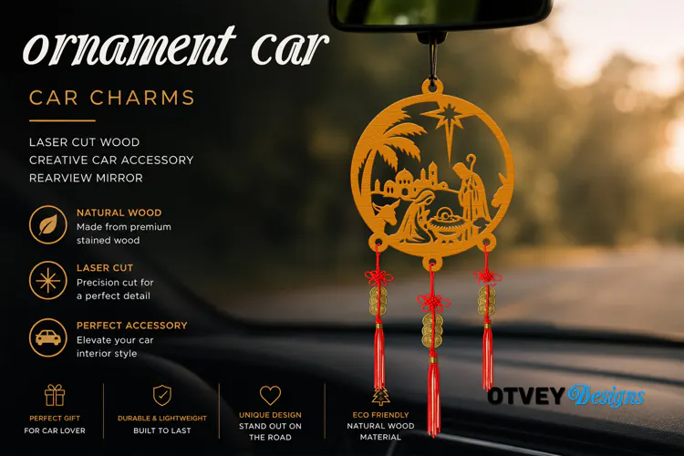 Nativity Car Charms laser Cut