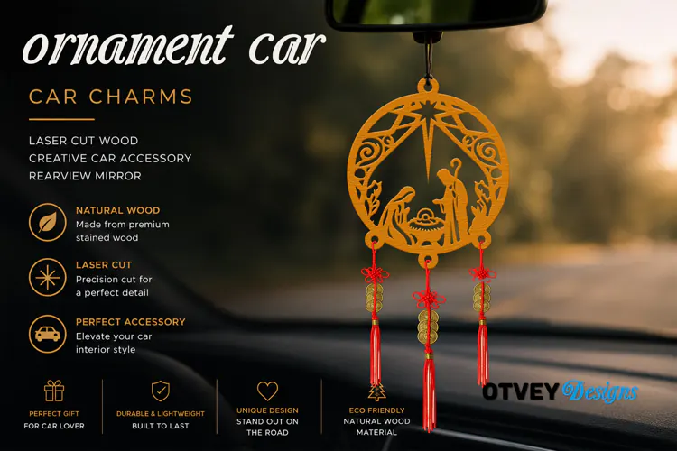 Nativity Car Charms laser Cut