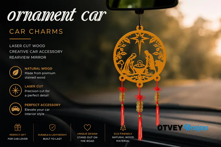 Nativity Car Charms laser Cut