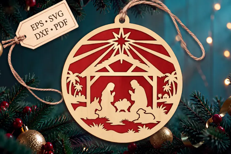Nativity Christmas Laser Cut SVG