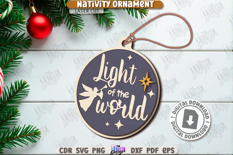 Nativity Ornament Laser Cut |Christmas Decor| Xmas Tree Toy