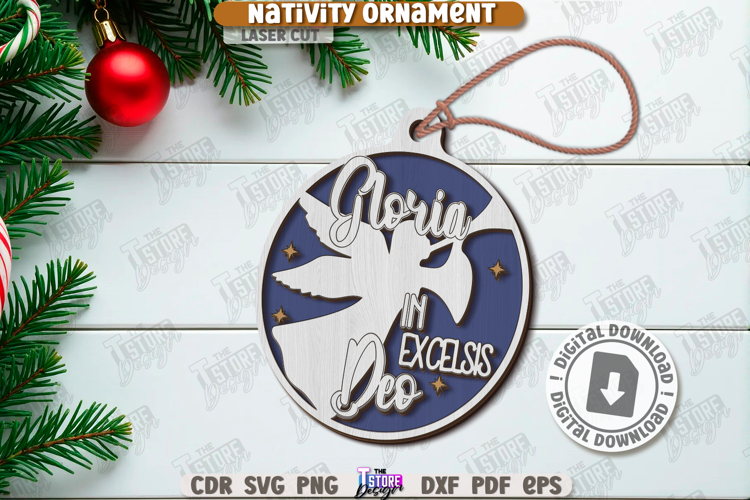 Nativity Ornament Laser Cut |Christmas Decor| Xmas Tree Toy
