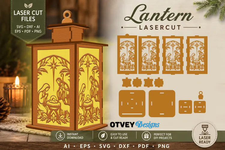 Nativity Lantern Lasercut