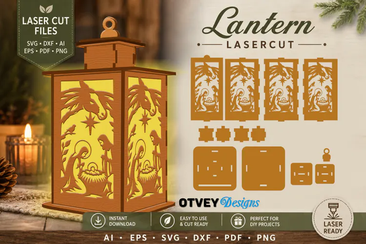 Nativity Lantern Lasercut